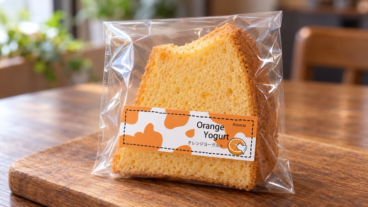 オレンジヨーグルトの袋入りカットシフォンのイメージ